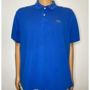 Lacoste Golf Polo Shirt Regular Fit Men’s Size 7 (XXL) Cotton Blue GUC